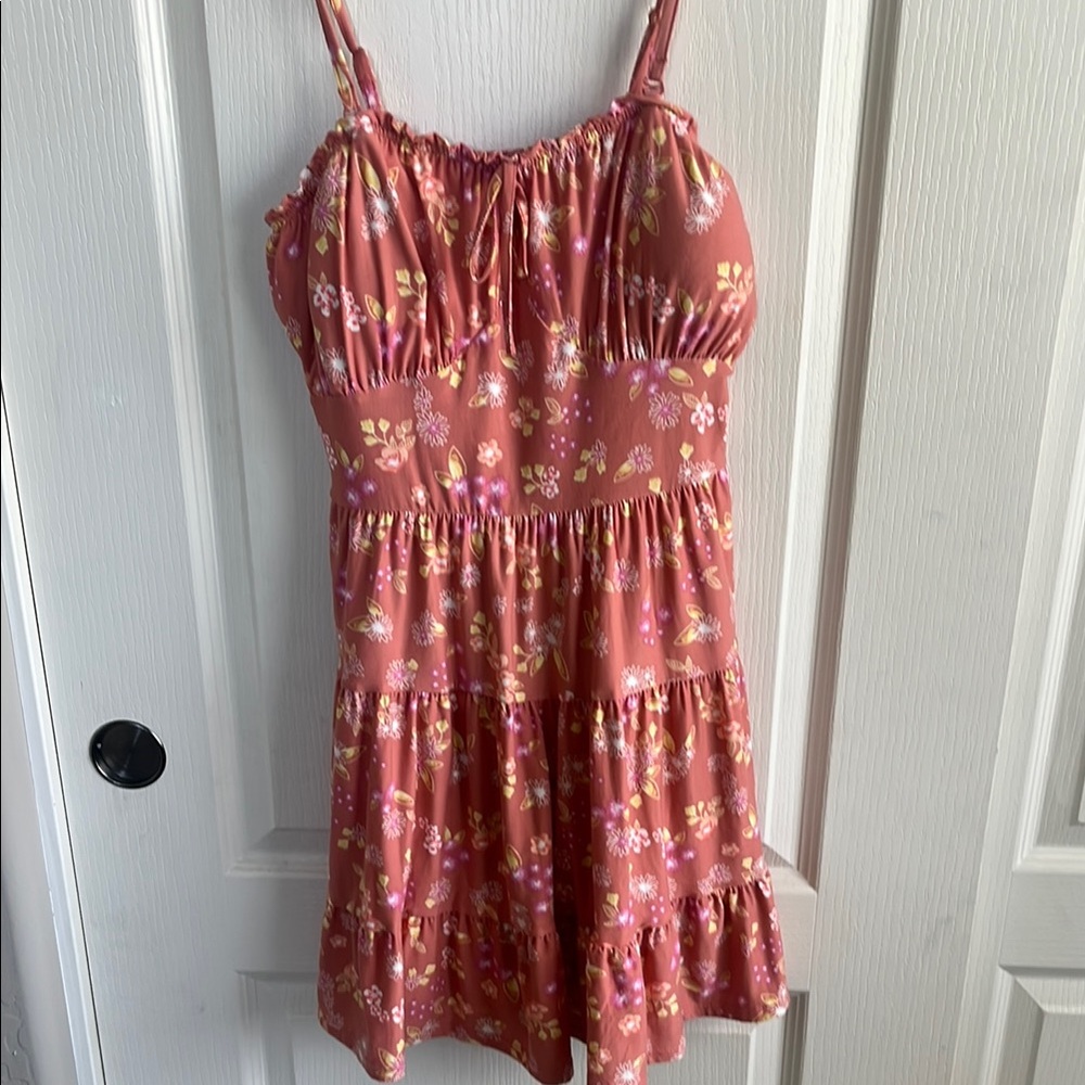 No Boundaries Coral Floral Dress